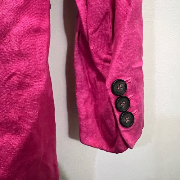 Sanctuary Pink Linen Cape Cod Blazer Size Small $159 - Picture 12 of 12